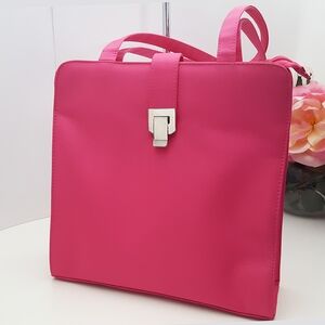 Vintage Pink🎀Nylon Geo Shoulder Bag 🎀Double Drop Straps Tote